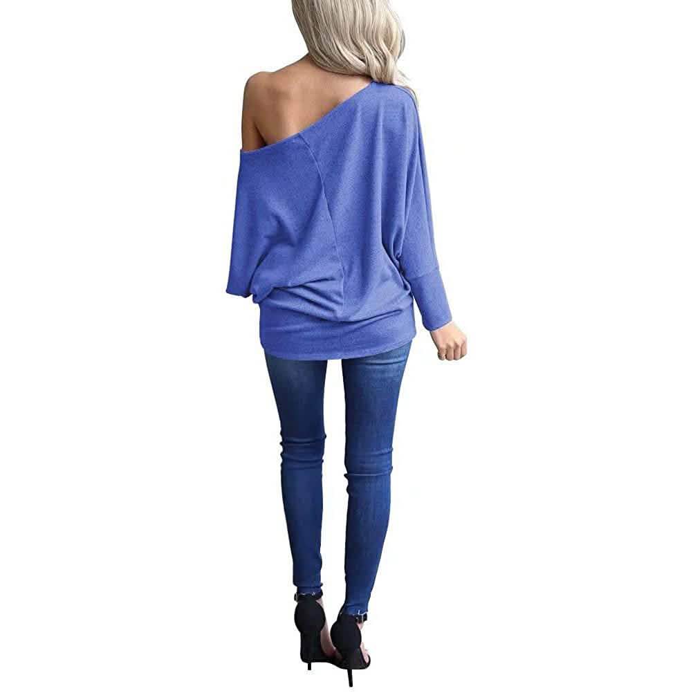 Women's Off-Shoulder Long-Sleeved Top