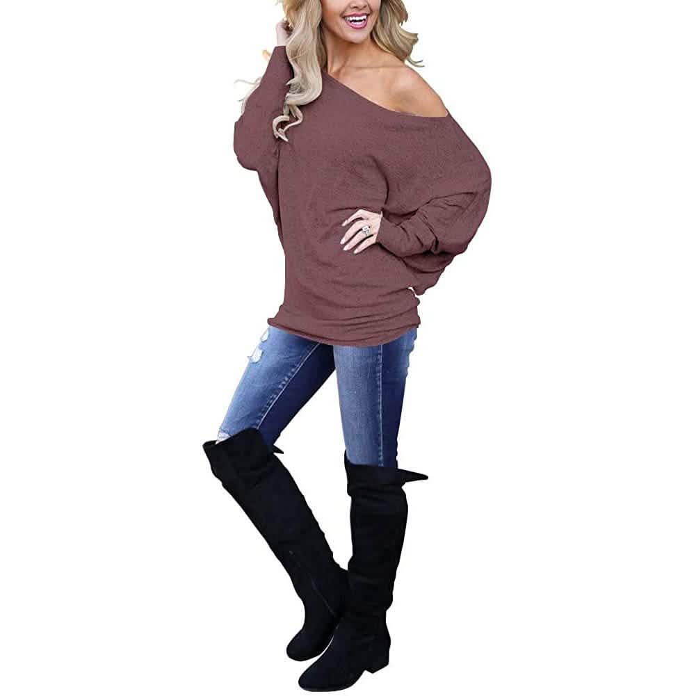 Women's Off-Shoulder Long-Sleeved Top